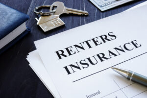close up of renters insurance documents - Does renters' insurance cover personal injury?